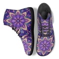thumbnail image 1 of POLERO Women's Purple Boho Floral High Top Basketball Barefoot Shoes for Women Ladies Fashion Walking Shoe Running Athletic Sneaker Business Office Work Fitness Training Shoe, 1 of 7
