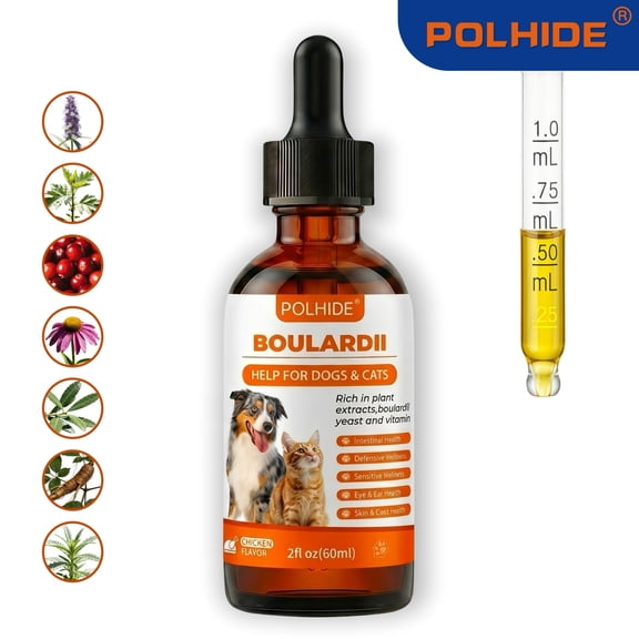 POLHIDE Cranberry Supplement for Dogs and Cats, Bacon Flavor, 2 fl oz