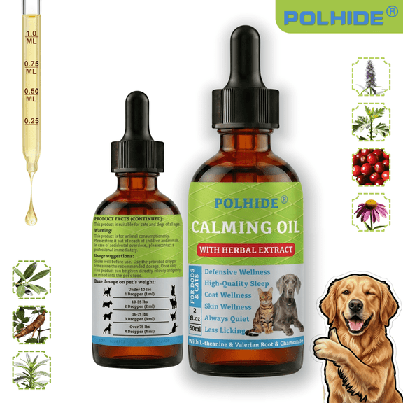 POLHIDE Cranberry Supplement for Dogs and Cats, Bacon Flavor, 2 fl oz