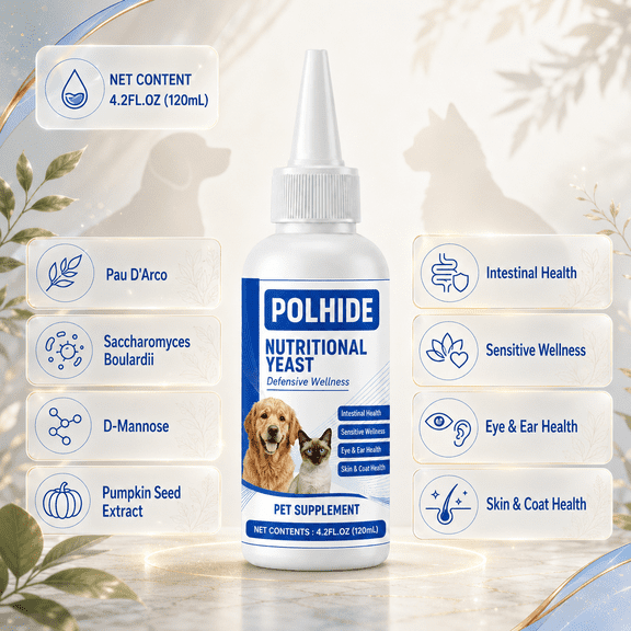 POLHIDE Cranberry Supplement for Dogs and Cats, Bacon Flavor, 4 fl oz