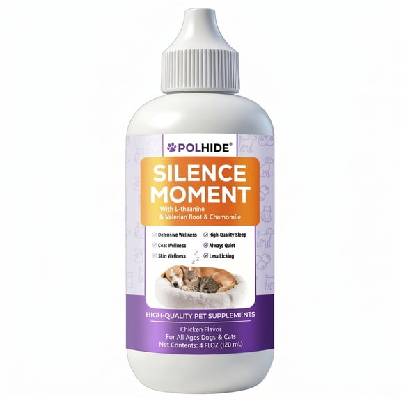 POLHIDE Pau D'Arco & Saccharomyces Boulardii Dog and Cat Probiotic Liquid Supplement, 5 Billion CFU/mL, 4.2 fl oz / 120 mL