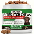 thumbnail image 1 of POLHIDE Allergy Probiotic Chews for Dogs, Yeast & Itch Relief, Skin Coat & Gut Health, 3 Billion CFU, Pork Flavor, 120 Count, 1 of 12