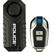 POLICE Bike Alarm with Remote 113dB Loud Scooter Alarm System, Anti Theft Motorcycle Alarm, Wireless Vibration Motion Sensor Waterproof Security System for Electric Bike Tricycle Mobility Scooter