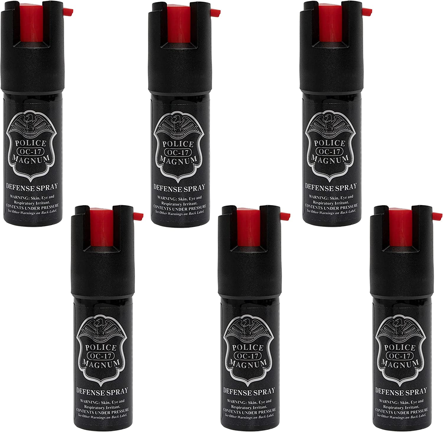 POLICE MAGNUM Mini Pepper Spray Pocket Size Protection- Made in The USA- 6 1/2oz Safety Locks
