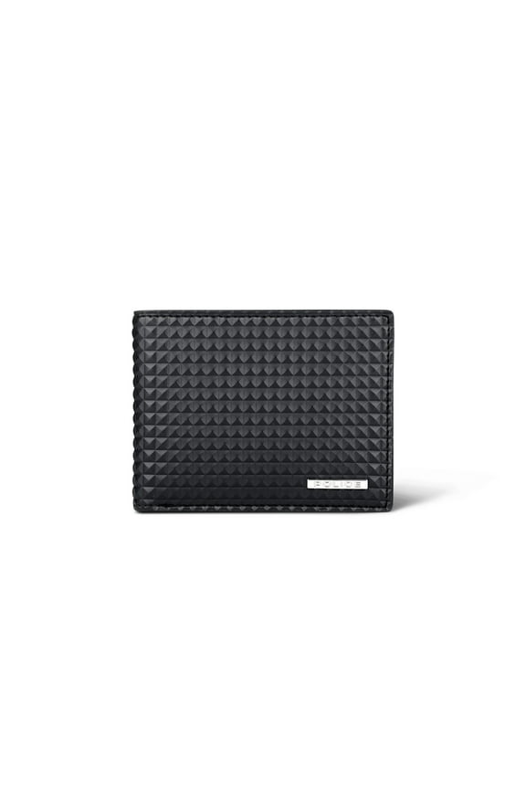 Pyramid Vegan Leather Slim Wallet - Black