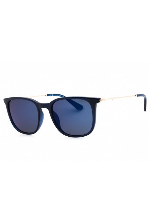 SPLL77M 6G5P 53mm Square Sunglasses Men's Shiny Transparent Blue