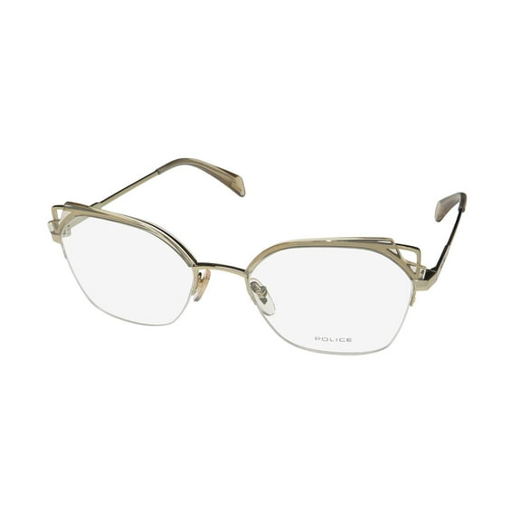 POLICE VPLA04 ZEPHIRUS 2 HALF-RIM CONTEMPORARY DESIGN HIP EYEGLASS FRAME/GLASSES