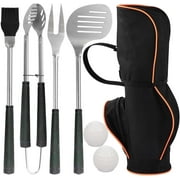 POLIGO 7PCS Stainless Steel Grill Accessories - Outdoor Cooking Set - Ideal BBQ Gift for Men/Dad