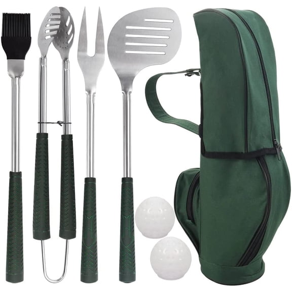 POLIGO 7PCS Stainless Steel Grill Accessories - Perfect Grilling BBQ Set for Valentine' Day Outdoor Cooking