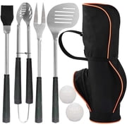 POLIGO 7PCS Stainless Steel Grill Accessories - Outdoor Cooking Set - Ideal BBQ Gift for Men/Dad
