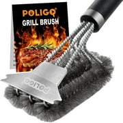 POLIGO Safe Grill Brush and Scraper Bristle Free- Best BBQ Brush Gift for Grill Cooking Cleaning