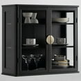thumbnail image 1 of POLIHOME Display Wall Cabinet with Tempered Glass Doors，Storage Cabinet with Adjustable Shelves, 1 of 8