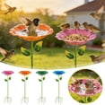 thumbnail image 1 of POLISE Spaces 4Pcs Vibrant Flower Metal Bird Feeder Garden Stake Weatherproof Decorative Feeding Station with 5 Prong Ground Stake for Outdoor Yard Lawn Or Patio Use, 1 of 8
