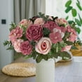 thumbnail image 1 of POLISE Spaces Artificial Flower Bouquet 12 Inch, Fake Silk Handheld Wedding Flower for Wall Decor, Home Centerpiece and Vase Arrangement, 1 of 7