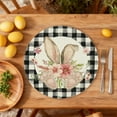 thumbnail image 1 of POLISE Spaces Easter Round Placemat – 15.7x15.7 Inch Polyester Bunny Egg Table Mat, Spring Holiday Dining Table Protector, Washable Reusable Placemat for Home Kitchen Decor, 1 of 6
