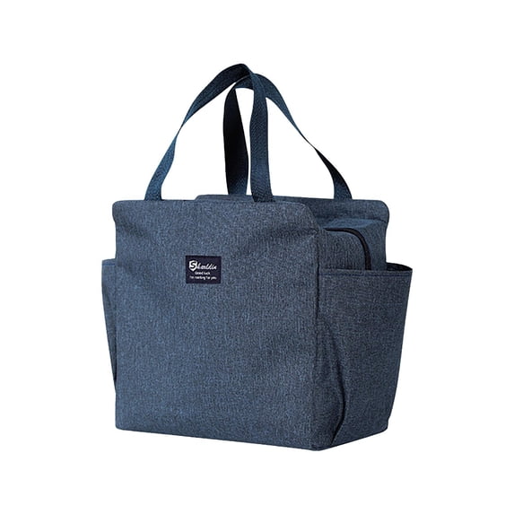 TUITOONM Insulated Cooler Lunch Tote with Front Pocket, Foldable Design with Double Zipper, Large Capacity for Work, educational settingand Outdoor Picnics