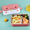 thumbnail image 1 of TUITOONM Pink Insulated Stainless Steel Bento Box, Compartment Lunch Container with Included Spoon, Leak-Resistant Design for Office, educational settingand Daily Meals 27oz, 1 of 6