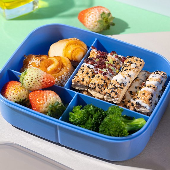 TUITOONM Large Capacity Bento Box, 42 fl oz Multi-Compartment Leak Proof & Microwave Safe Lunch Container for Organized Meal Prep