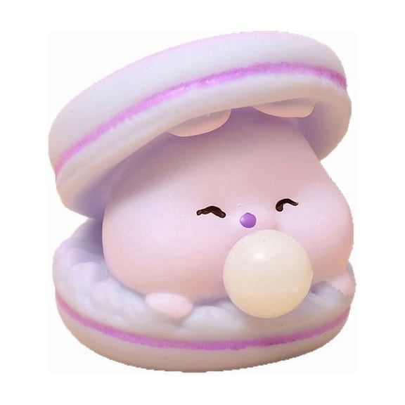 Liamobondopolis Macaron Animal Bubble Squeeze Stress Reliever for Adults Soft Silicone Anxiety Reducer with 4 Color Options for Desk Use Or Daily Calm