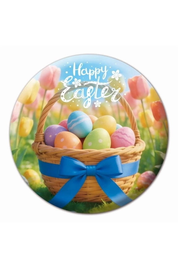 Rabbit Easter Pin Badge 2.28 Inch, Cute Bunny with Easter Egg Design Brooch for Backpack Vest Scarf, Holiday Festive Decorations, Small Gift for Easter Party