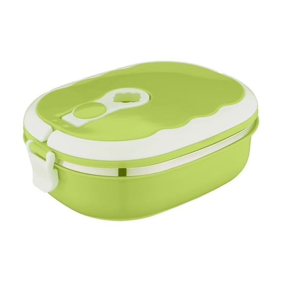 POLISE Spaces Single Layer Stainless Steel Lunch Box, Rectangular Insulated Food Container with Secure Locking Lid, Dishwasher Safe for Daily Use