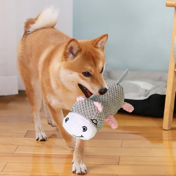 POLISE Spaces Squeaky Plush Dog Toy Animal Shapes with Chew Resistant Design, Interactive Sounding Teething Toy for Puppies and Dogs, Multiple Sizes up to 11.42x5.51 Inches