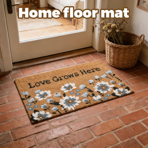 POLISE Spaces Summer Carnival Pattern Door Mat, 16x24 Inch Non-Slip Indoor Entrance Rug with Water-Absorbing Backing for Kitchen, Bathroom and Foyer, 1-Piece