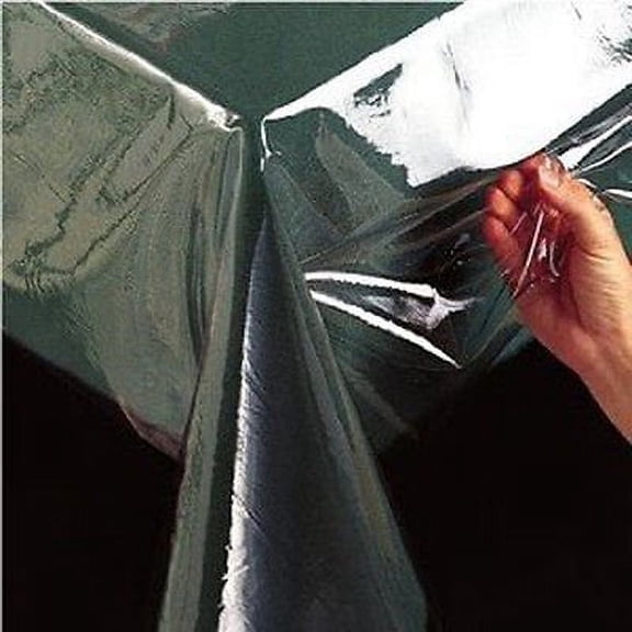 POLISHED CLEAR VINYL TABLECLOTH PROTECTOR, 54" x 54"