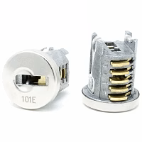 (POLISHED NICKEL) File Cabinet , Desk or Cubicle Replacement Lock Core for CompX Timberline 101E
