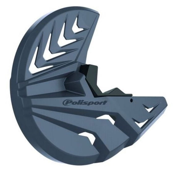 Polisport Motocross Motorcycles (MX) Disc & Bottom Fork Protector for Rieju MR 250/300 (2021-2023) and GasGas EC 250/300 (2018-2020) - Dirt Bikes - Durable High-Impact Guard - Grey