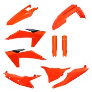 Polisport Motocross MX Replica Plastic Kit for KTM EXC/XCF/XCW/XW-F 2024-25 Dirt Bike   OEM Quality, Durable, Flexible & Perfect Fit   Orange/Black