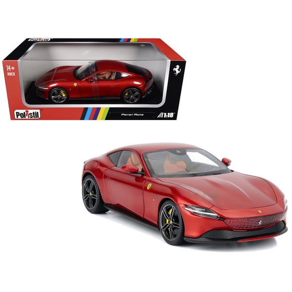 2019 Ferrari Roma Rosso Magma Red Metallic 1/18 Diecast Model Car by Polistil