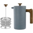 thumbnail image 1 of POLIVIAR French Press Coffee Maker, 34 Ounce Coffee Press with Real Wood Handle, Double Wall Insulation & Dual-Filter Screen, Food Grade Stainless Steel for Good Coffee and Tea JX2023-FPLU, 1 of 7