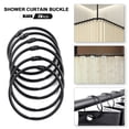 thumbnail image 1 of POLIWELL 24 Pack Black Shower Curtain Rings,Metal Round Hooks for Bathroom Rustproof Accessories,Loose Leaf Rings for Bathroom Shower Rod, 1 of 8