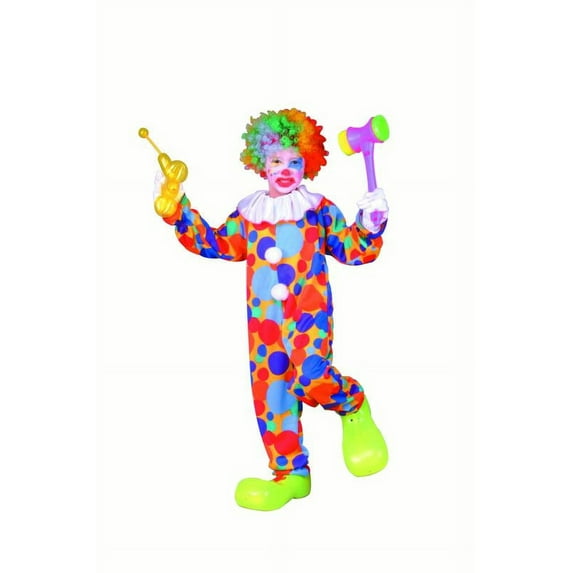 POLKA DOT CLOWN CHD LRG