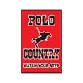 thumbnail image 1 of POLO COUNTRY Aluminum Sign sport club country hobby horse parking | Indoor/Outdoor | 10" Tall, 1 of 4