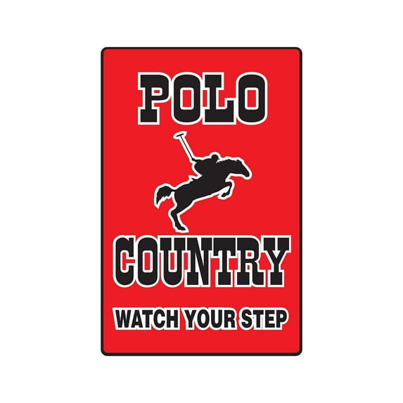 POLO COUNTRY Decal sport club country hobby horse parking | Indoor/Outdoor | 7" Tall
