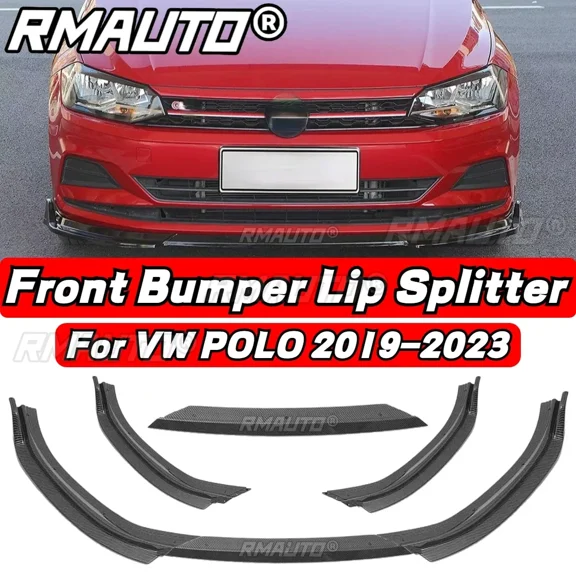 POLO MK5 Lip Carbon Fiber Front Bumper Diffuser Splitter Rear Spoiler For Volkswagen VW POLO MK5 MK6 MK7 MK8 2009-2023 Body Kit