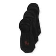 thumbnail image 1 of POLO Mens 3 Pack Black Logo Graphic Stretch Liner Gripper Casual No Show Socks 10-13, 1 of 5