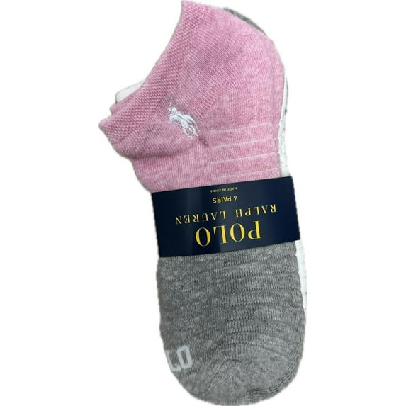 POLO RALPH LAUREN 6 PAIRS CLASSIC COTTON SPORT WOMEN 3 COLORS