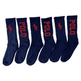 thumbnail image 1 of POLO RALPH LAUREN 6pk Mixed Crew Athletic Socks 6-12.5, 1 of 2