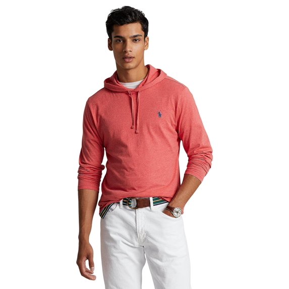 POLO RALPH LAUREN Cotton Jersey Long-Sleeve Hoodie Tee (Highland Rose Heather, Small)