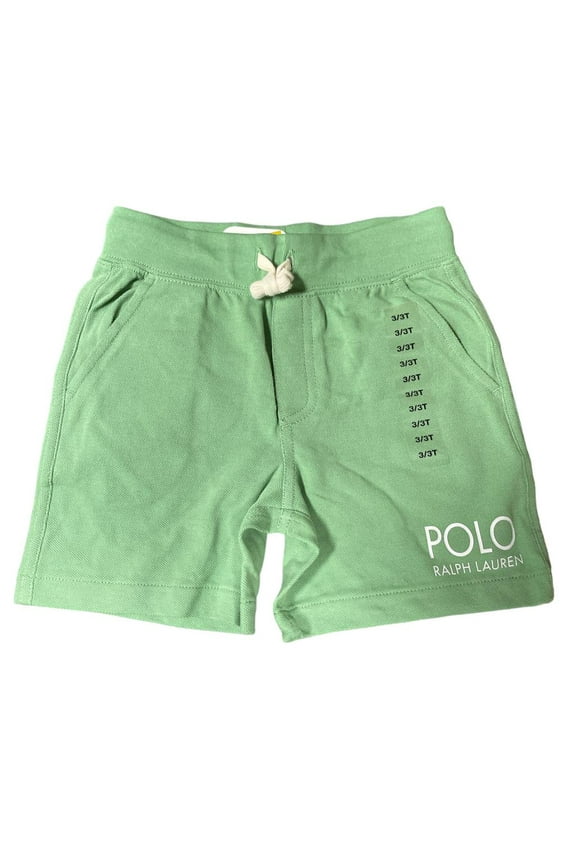 Green Boys Polo Printed Cotton Mesh Short, Size 12M, NWOT