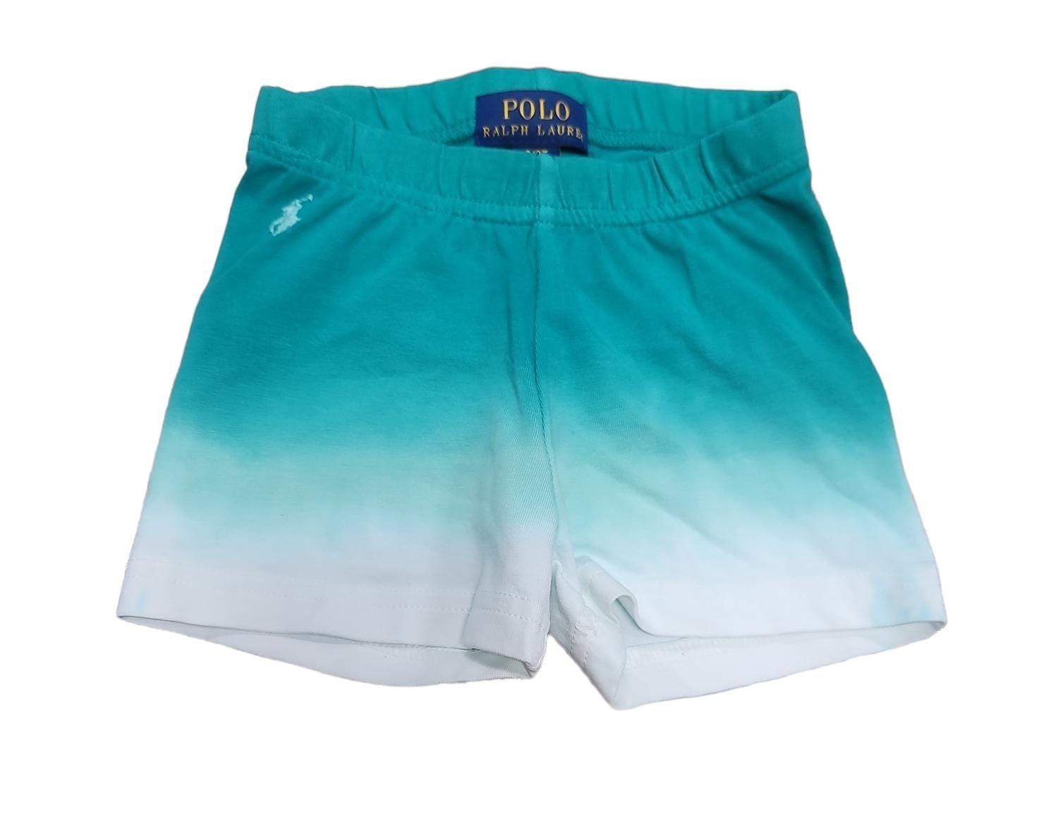 POLO RALPH LAUREN Green Girl's Tie-Dye Shorts, Size Large 12-14, NWOT