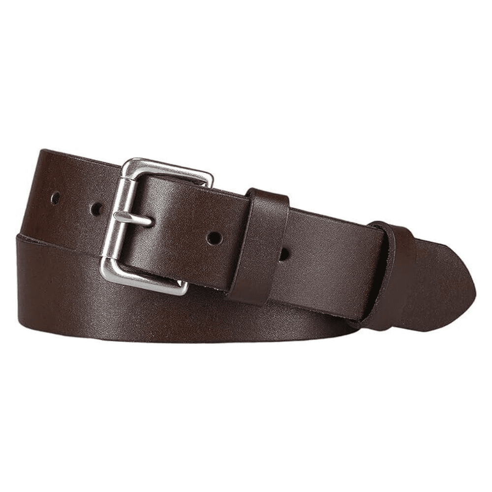 ralph lauren brown leather belt