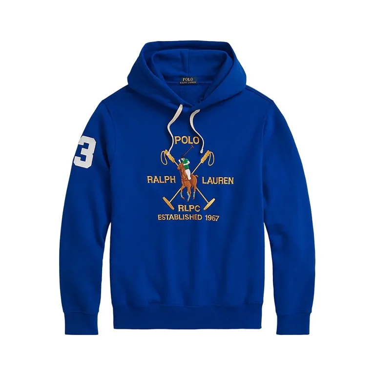 POLO RALPH LAUREN Logo Cotton Blend Fleece Hoodie Size Large Walmart