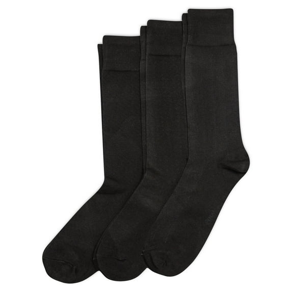 POLO RALPH LAUREN Men's Assorted Patterns Crew Sock 3 Pair Pack, Black, Mens Shoe Size 6-12