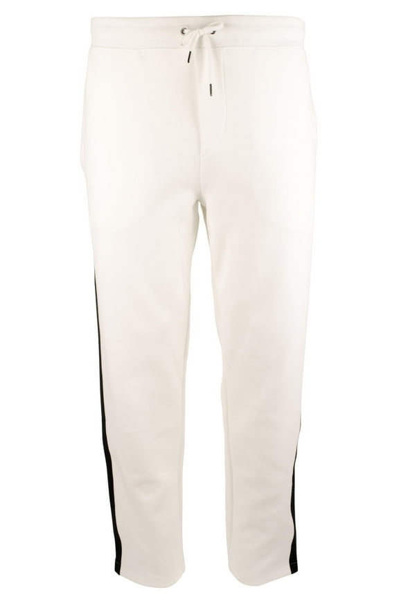 Men's Big & Tall Double Knit Mesh Track Pants White 4XB