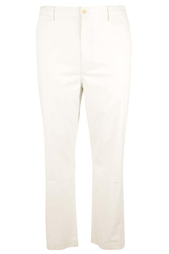 Men's Big and Tall Stretch Classic Fit Twill Chino Pants White 46BX30