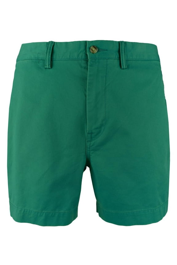 Men's Classic Fit Stretch 6" Flat Front Chino Shorts Green 35